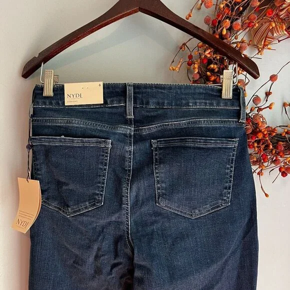 NYDJ Womens Marilyn Vantage Straight-Leg Jeans Sz 6 Zip Fly Lift Tuck Technology - Picture 5 of 11